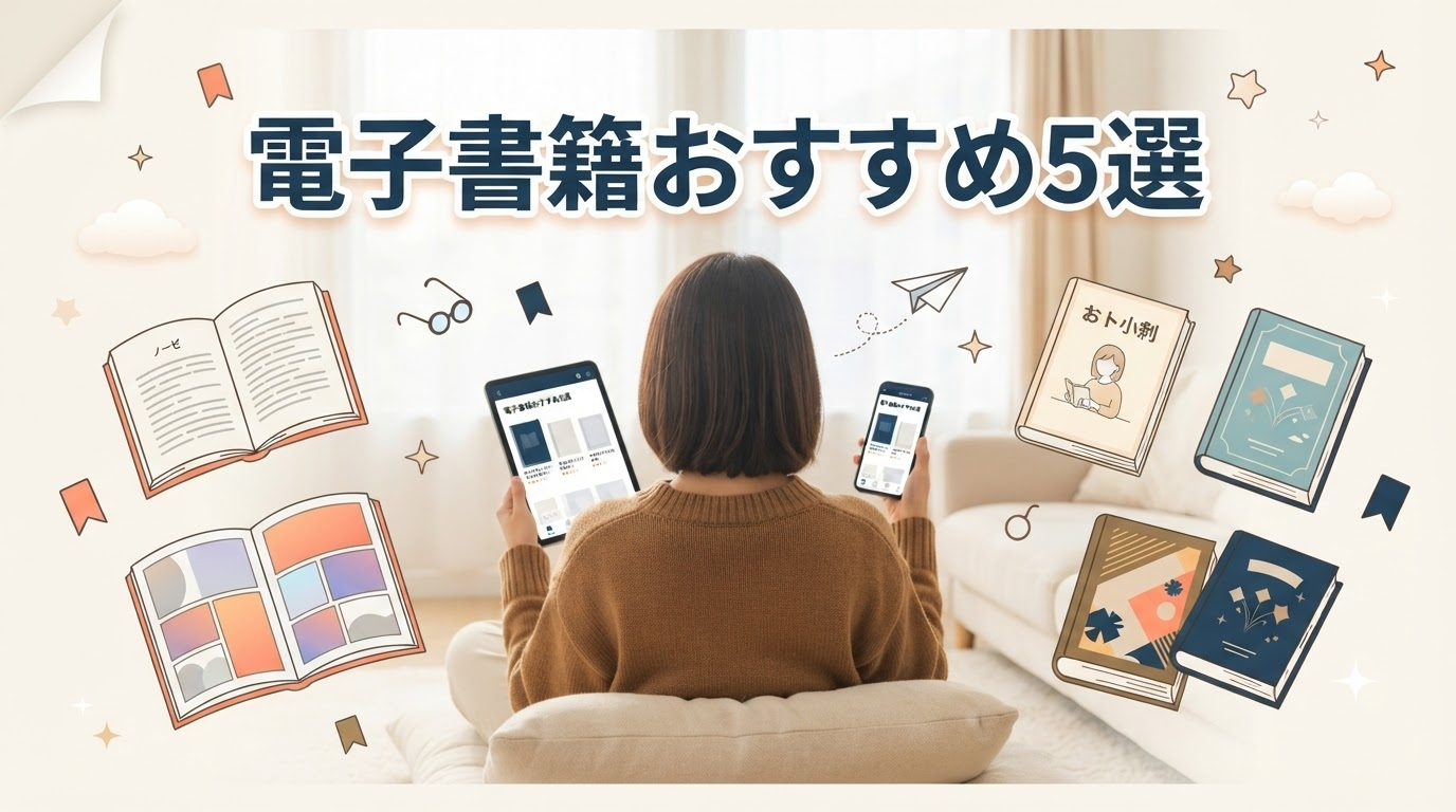 電子書籍おすすめ5選！漫画・小説を楽しめるサービスを比較