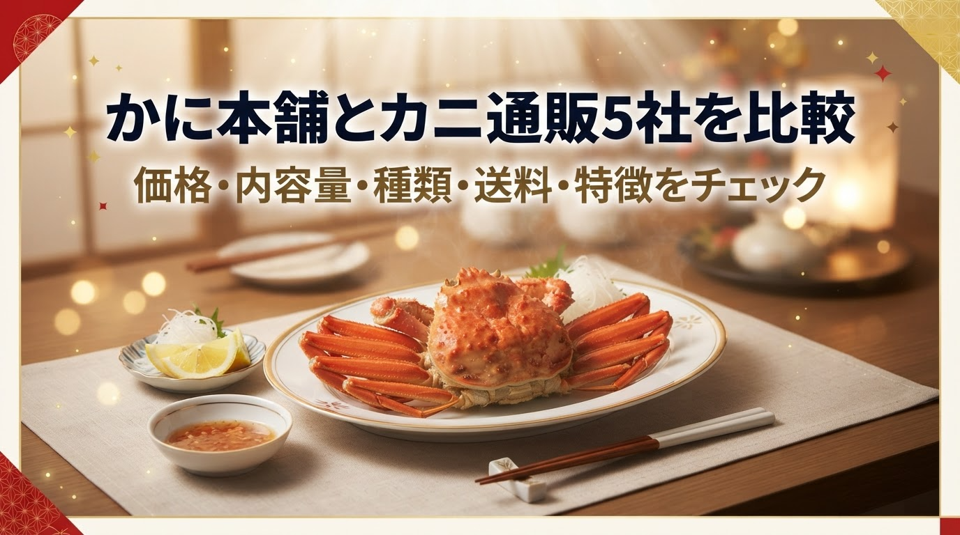 カニ通販5社を比較・価格・内容量・種類・送料・特徴をチェック