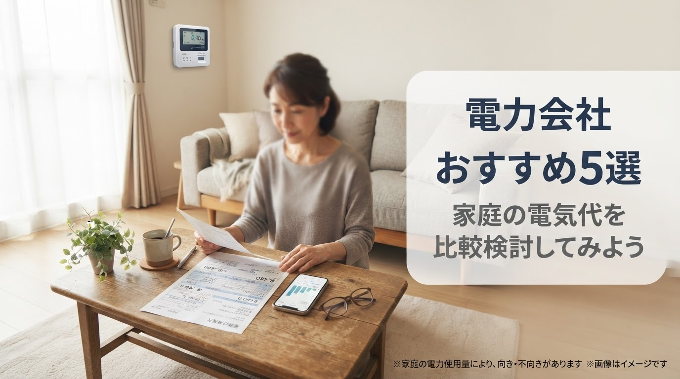 電力会社おすすめ5選!料金プランや特徴を比較して選ぶポイント